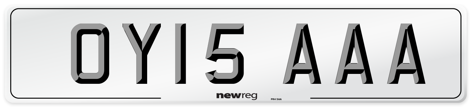 OY15 AAA Number Plate from New Reg
